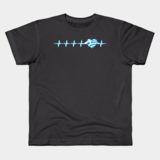 Greek heartbeat flag Kids T-Shirt